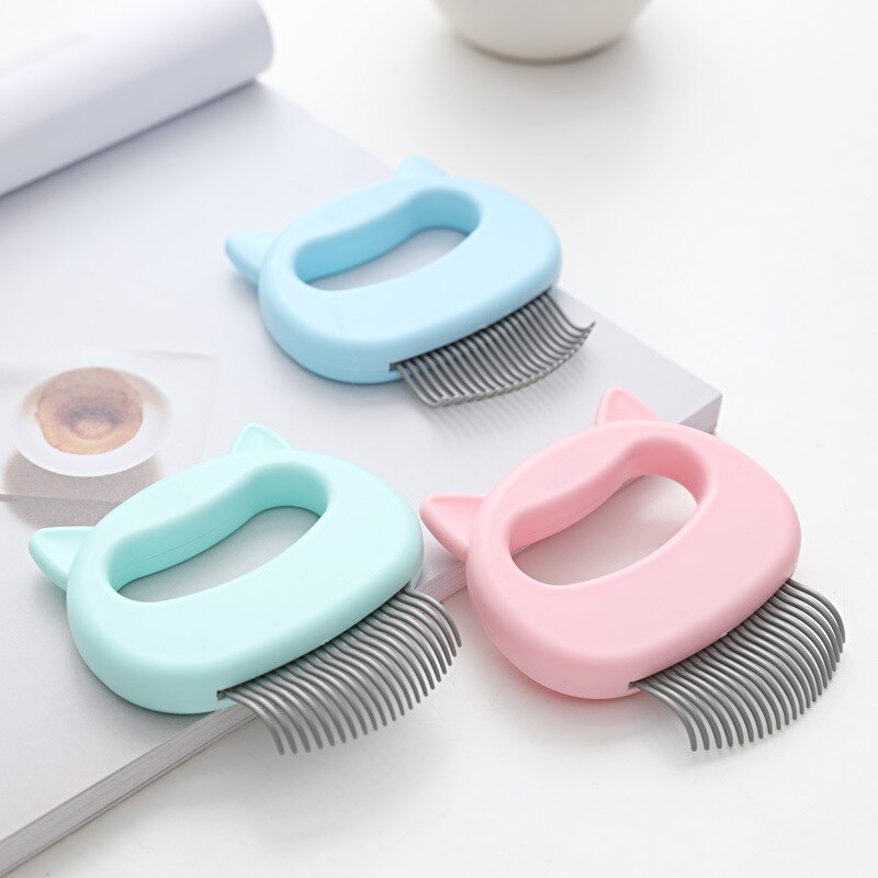 chat oreille coquille peigne animal chat noeud élastique mémoire flottant peigne à cheveux en forme de L peigne de nettoyage des cheveux