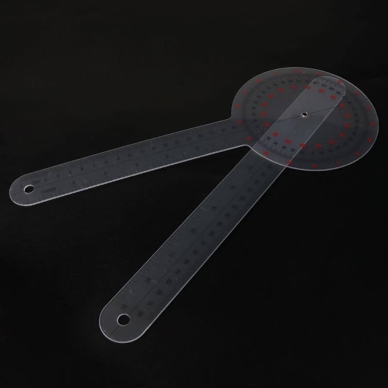 3Pcs/Set Physio Goniometer Angle Protractor Inch Ruler Joint Bend Measure Clear Q84D