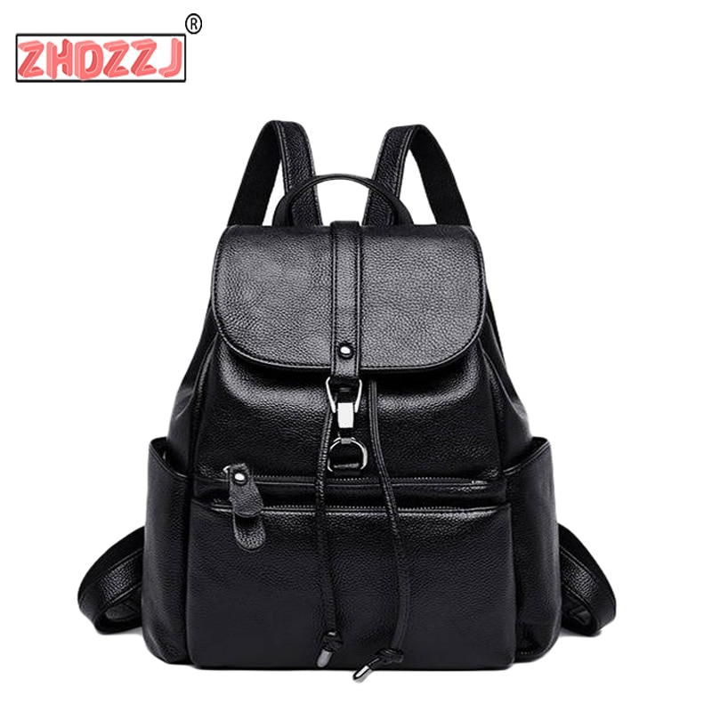 Neue trend Frauen Rucksäcke Tasche und große kapazität feste PU leder Frauen Tasche casual einfache jugend studenten Tasche