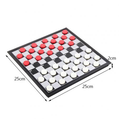 Opvouwbare Magnetische Checkers Game Board Kids Volwassenen Amusement Intelligentie Speelgoed: Default Title