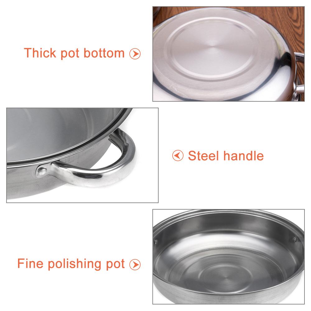 3 Layer Stainless Steel Pots Stockpot Hotpot Induction Steaming Food Steamer Pan Cookware Household Cooking Pot Steamer Cooker