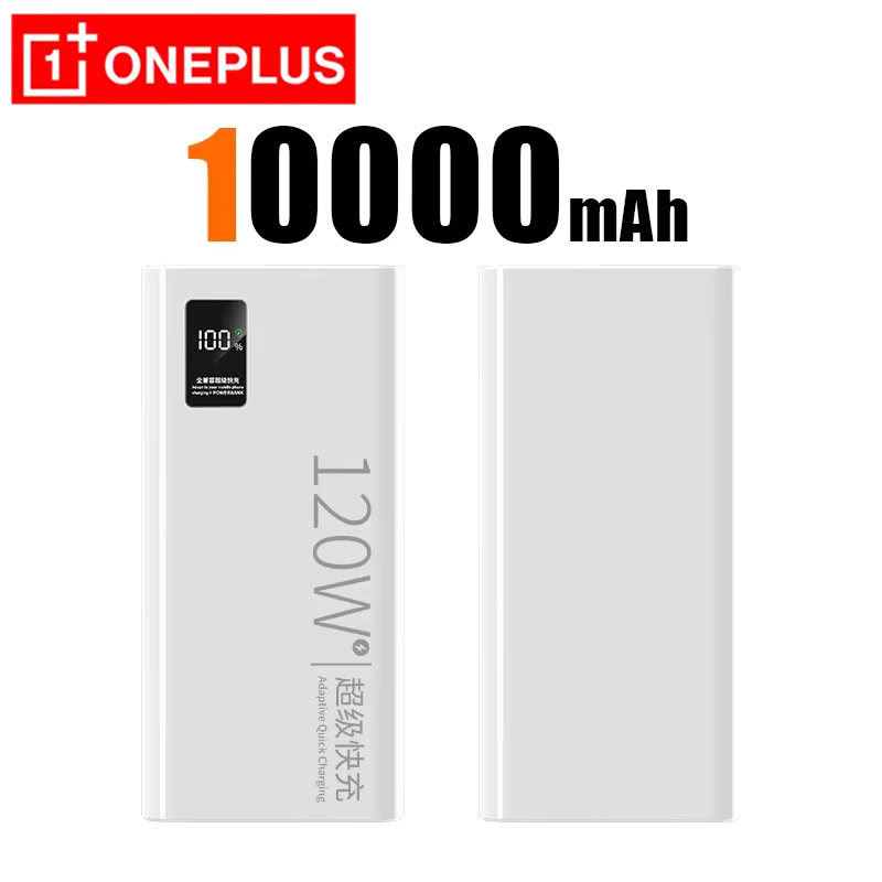 Oneplus 50000 mah original mobil 30000 mah powerbank 120w toveis hurtigladende eksternt batteri kompatibel med android ios: Rød