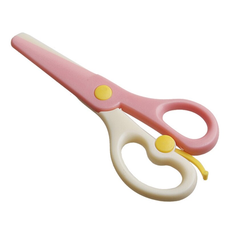 4PCS Mini Safety Round Head Plastic Scissors Student Kids Paper Cutting For Kid