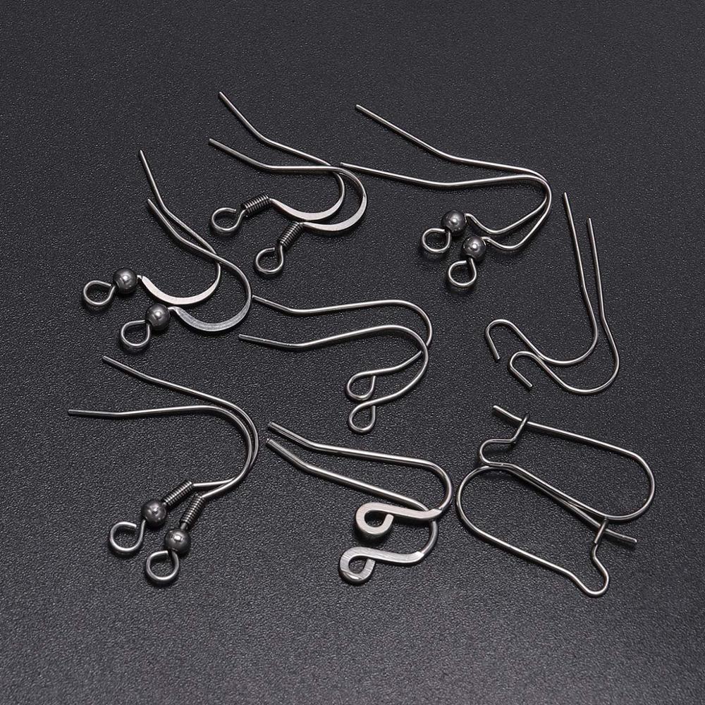 50 Stks/partij Niet Allergische Oorhaak Oorbellen Sluitingen Rvs Earring Haken Voor Diy Slangetje Sieraden Maken Bevindingen Supplies