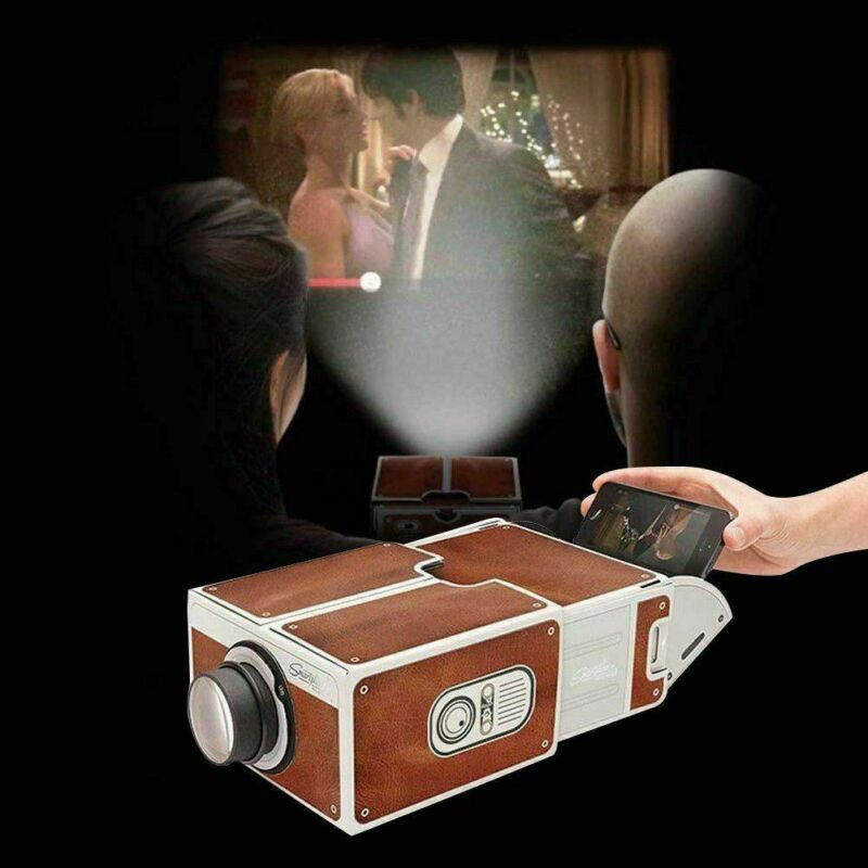 mini proiettore portatile per smartphone casa cinema uso proiettore in cartone fai-da-te per telefono androide IOS