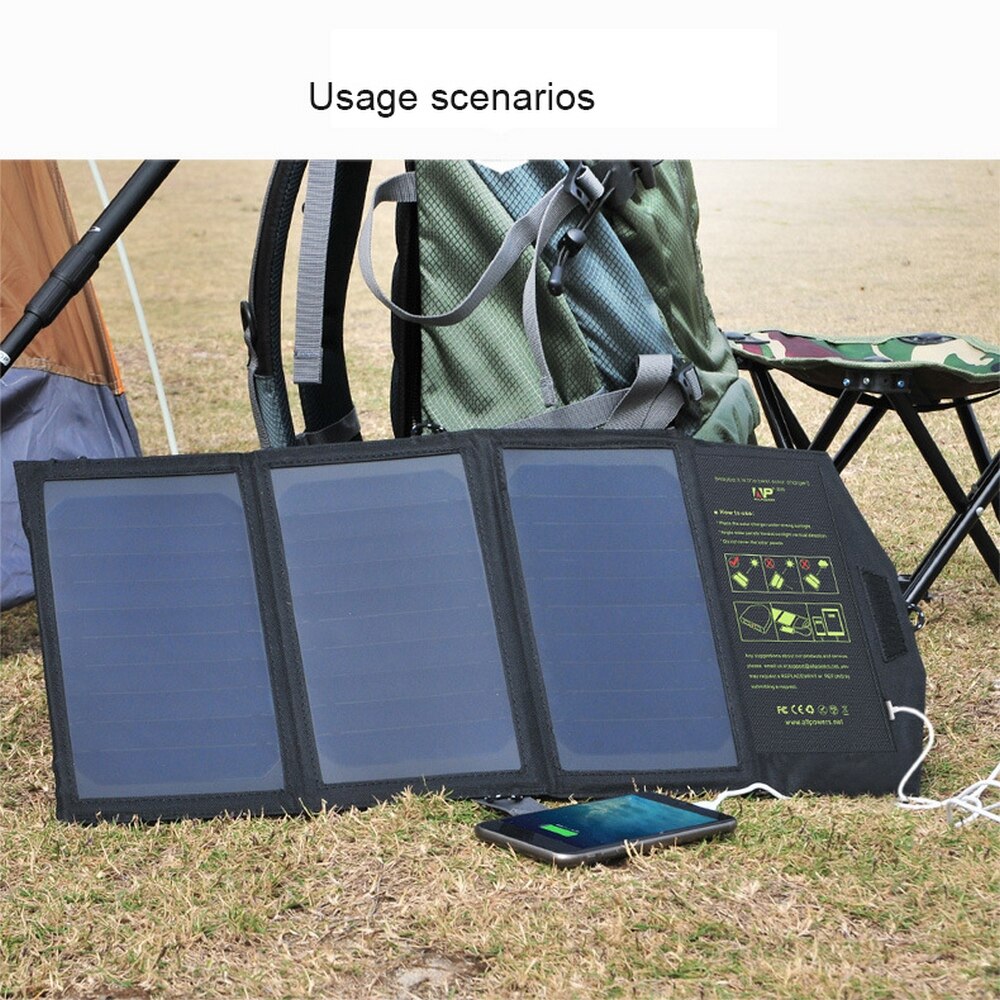 5V21W Draagbare Telefoon Oplader Solar Charge Dual Usb-uitgang Mobiele Telefoon Oplader Voor Iphone Samsung Smartphone