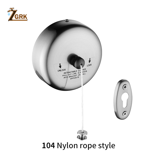 ZGRK Portable acier inoxydable rétractable corde à linge intérieur extérieur blanchisserie cintre sèche-linge organisateur vêtements séchage Rack: 104Nylon