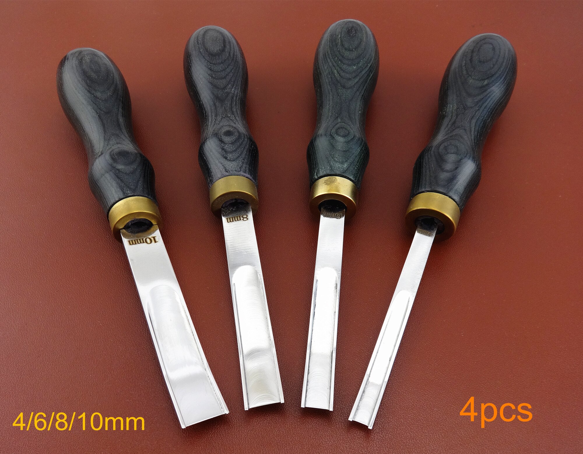 Biseladora de bordes para artesanía en cuero, estilo francés, desbastadora, gubia, herramienta 5 corte: cuchillo, cortador, punzón, cincel, punzón de hierro.