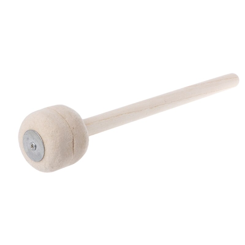 1pc paukenstokken, precussion drumstokken, zachte vilten kop, houten handvat: Default Title