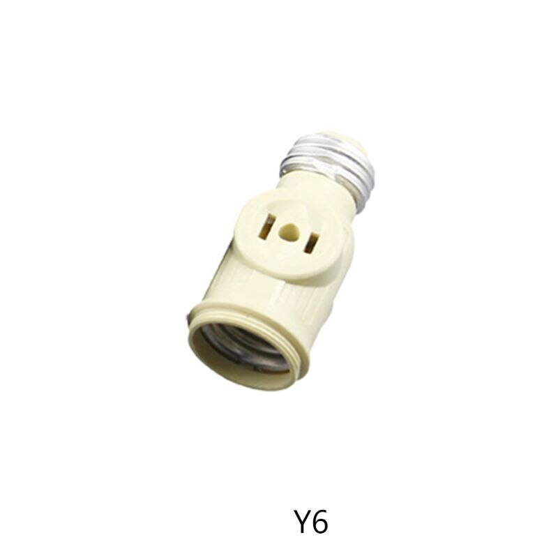 E26 Bulb Socket to 2 Outlet Adapter Light Holder Splitter with/without Pull Chain Switch for Workshop Garage Utility Room