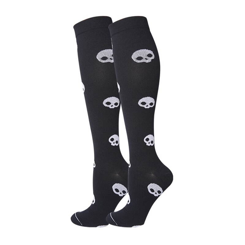 Kompression Socken Kniehohe/Lange Gedruckt Schuhe Zubehör Outdoor Sport Casual Stil Socken Strumpfwaren Für Radfahren Laufen: E / L/XL