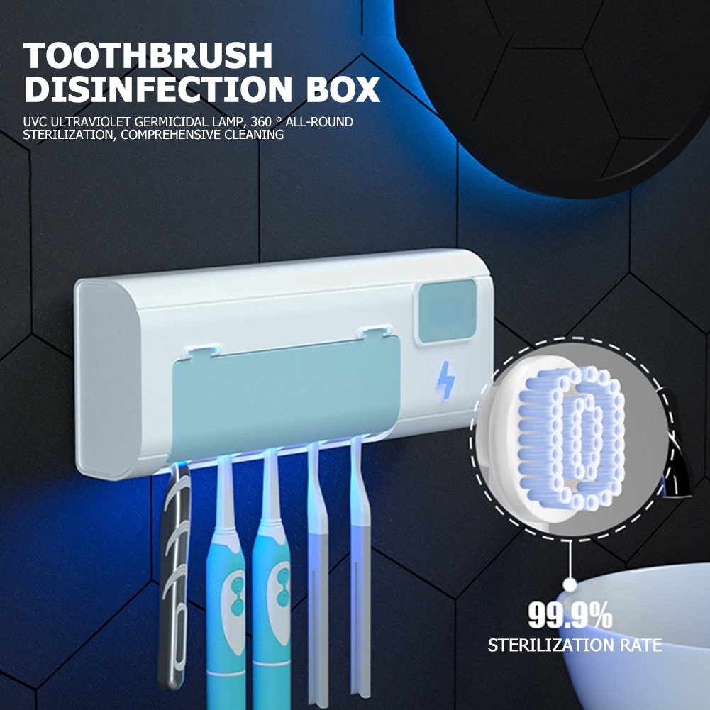 Désinfectant brosse à dents UV pas besoin de charger brosse nettoyage rangement salle de bain dentifrice distributeur porte désinfectant