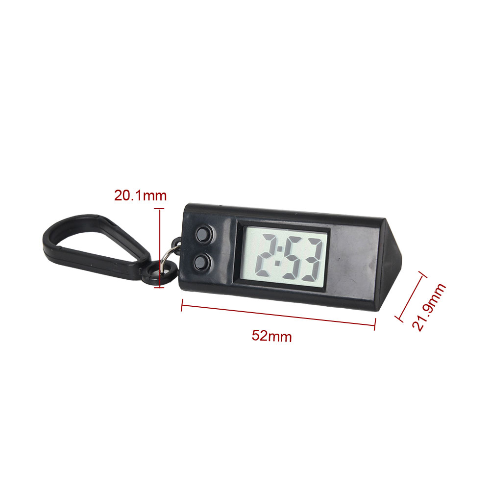 Digitale klok Student Mini elektronische klok sleutelhanger Elektronisch driehoekig horloge Digitale tafeltijdweergave Klok hangende sleutelhanger