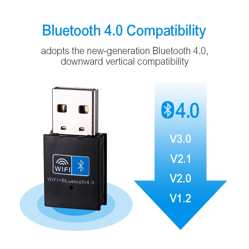 USB wifi Bluetooth Adapter V4.0 Wireless network Card wifi antenna transmitter PC WI-FI LAN Internet Receiver 802.11b/n/g TEROW