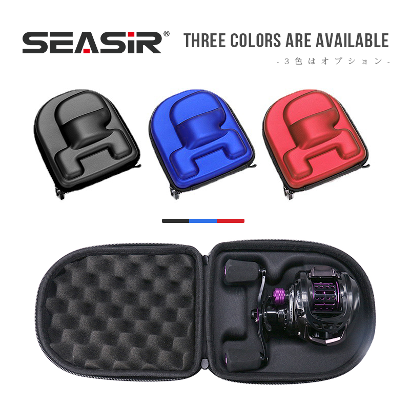 SEASIR Baitcasting Fishing Reel Bag EVA Water Bait Casting Drum Reels Pouch Protective Case Fishing Wheel Bag Left/Right