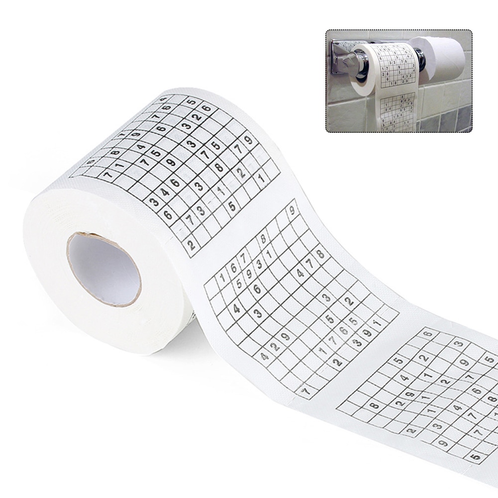 dauerhaft Sudoku Su Gedruckt Seidenpapier Wc Rollen Papier Gute Puzzle Spiel Neuheit 2 Lagen Lustige Wc Papier