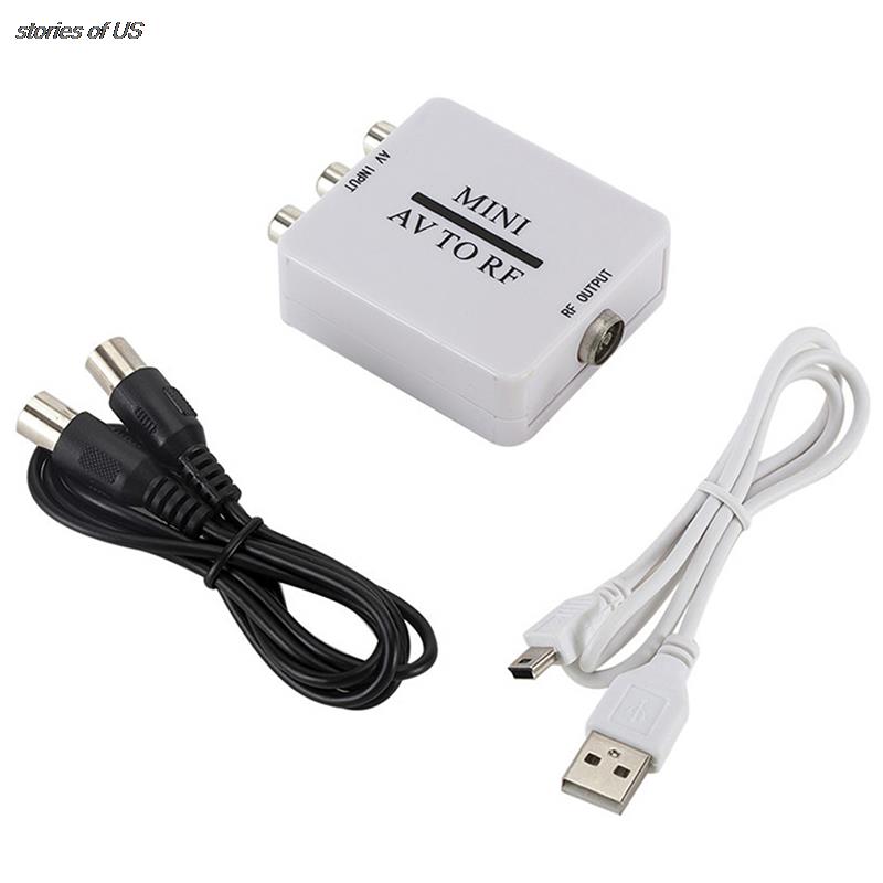 RCA/Composite A/V To RF/Coax/Coaxial Converter RF Modulator AV 2 COAX Adapter