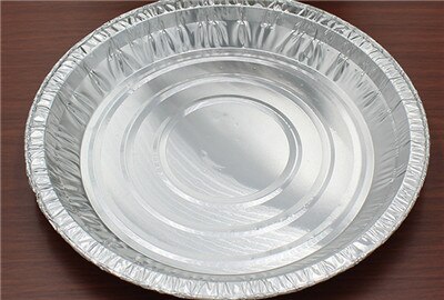 XMT-HOME disposable pizza tray foil plate foil BBQ plates kitchen cooking tools thickening aluminum dish plates 125pcs/lot: 9 inch