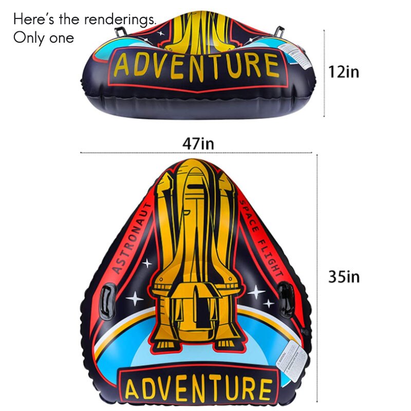 Pvc Outdoor Inflatable Ski Wear-Resistant Ski Tires Snow Adult Snow Tube Inflatable Ski Lap