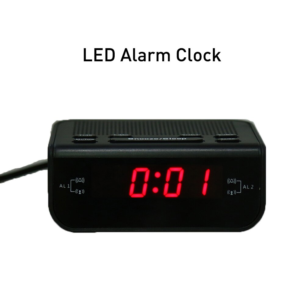 Portable Digital Alarm Clock Radio With LED Screen Backlit FM Radio Dual Alarm Mode Battery Power Alarm Clocks For Good