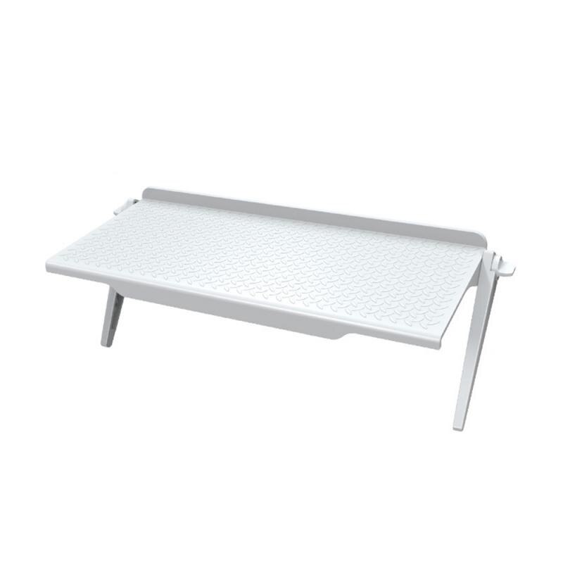 Adjustable TV Screen Top Storage Shelf Rack Holder Computer Monitor Desktop Stand TV Rack Display Shelf Storage Rack: white
