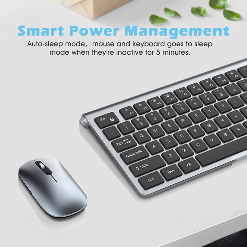 Jelly Comb – ensemble clavier et souris sans fil USB 2.4G, silencieux, pour ordinateur portable, Notebook, ordinateur de bureau