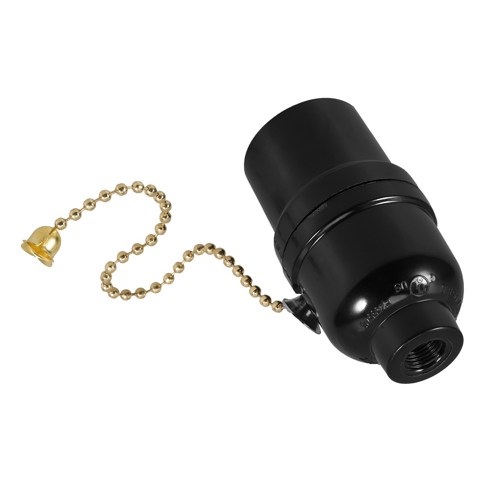 E27 Lamp Holder Pull Chain Socket Black Plastic Material Lighting Accessory Lamp Base Lamp Socket Car Lights Wall Light Fixture