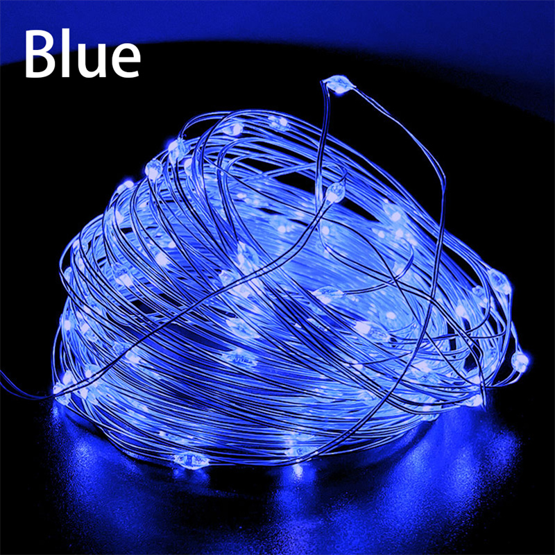 Guirnalda de luces LED de 20M con alambre de cobre, guirnalda USB, cuerdas de iluminación de hadas para vacaciones, Navidad, decoración para de boda