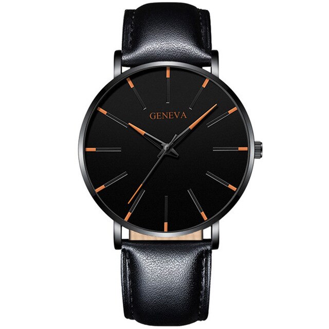 Minimalistische Mannen Mode Ultra Dunne Horloges Eenvoudige Mannen Business Roestvrijstalen Gaas Riem Quartz Horloge Relogio Masculino: P bk--Black rose