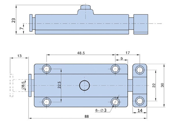 Genuine LS406 Home Door Window Zinc Alloy / Plastic Security Slide Bolt Lock for Bathroom Toilet Spring Latch