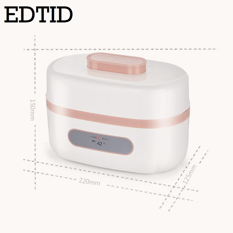 EDTID Electric Yogurt maker Automatic Yogurt machine With 2 cups Steel Leben Container Natto Rice Wine Machine Four Yoghurt Cups