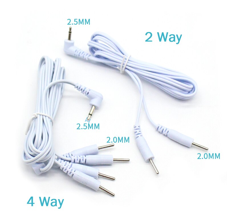 2 ben 4 ben ledninger, der forbinder kabler til elektrodepude digital tens terapi massageapparat 2.5mm stik fysioterapi instrument