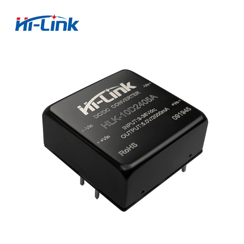 2 pcs/lot Hi-Link HLK-10D2405A 24VDC 5V 10WDC DC DC voltage stabilizing 4:1 wide voltage input power supply module