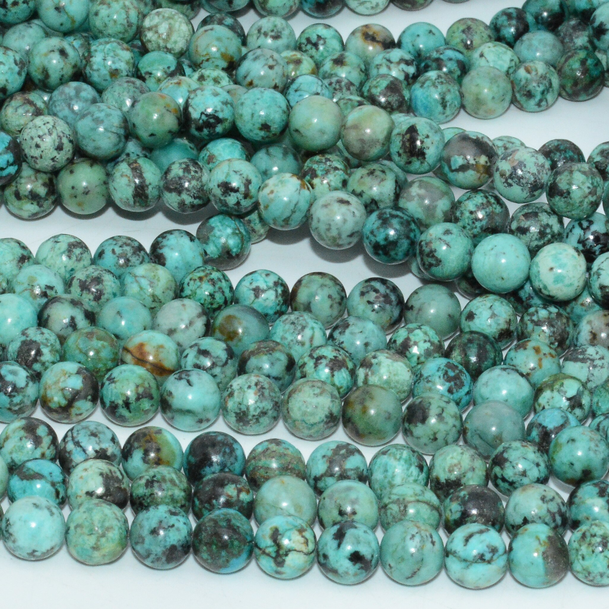 Natuurlijke Afrikaanse Turquoise Losse Ronde Kralen 8Mm-8.2Mm