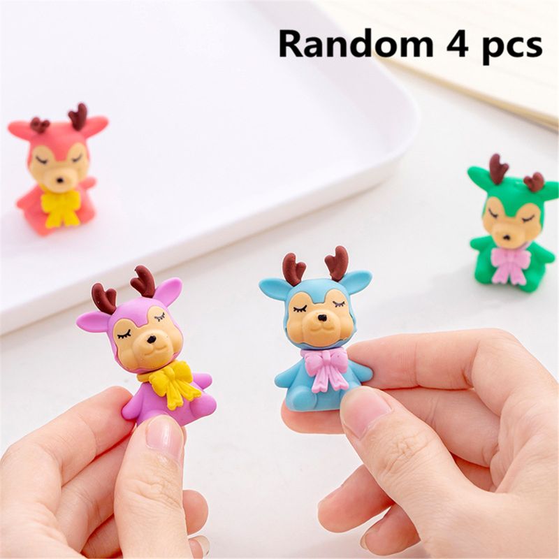 30+ Styles Cartoon Shape Rubber Eraser Cute Children Stationery School Supplies Rubber Eraser Correction Supplies Kids: 10