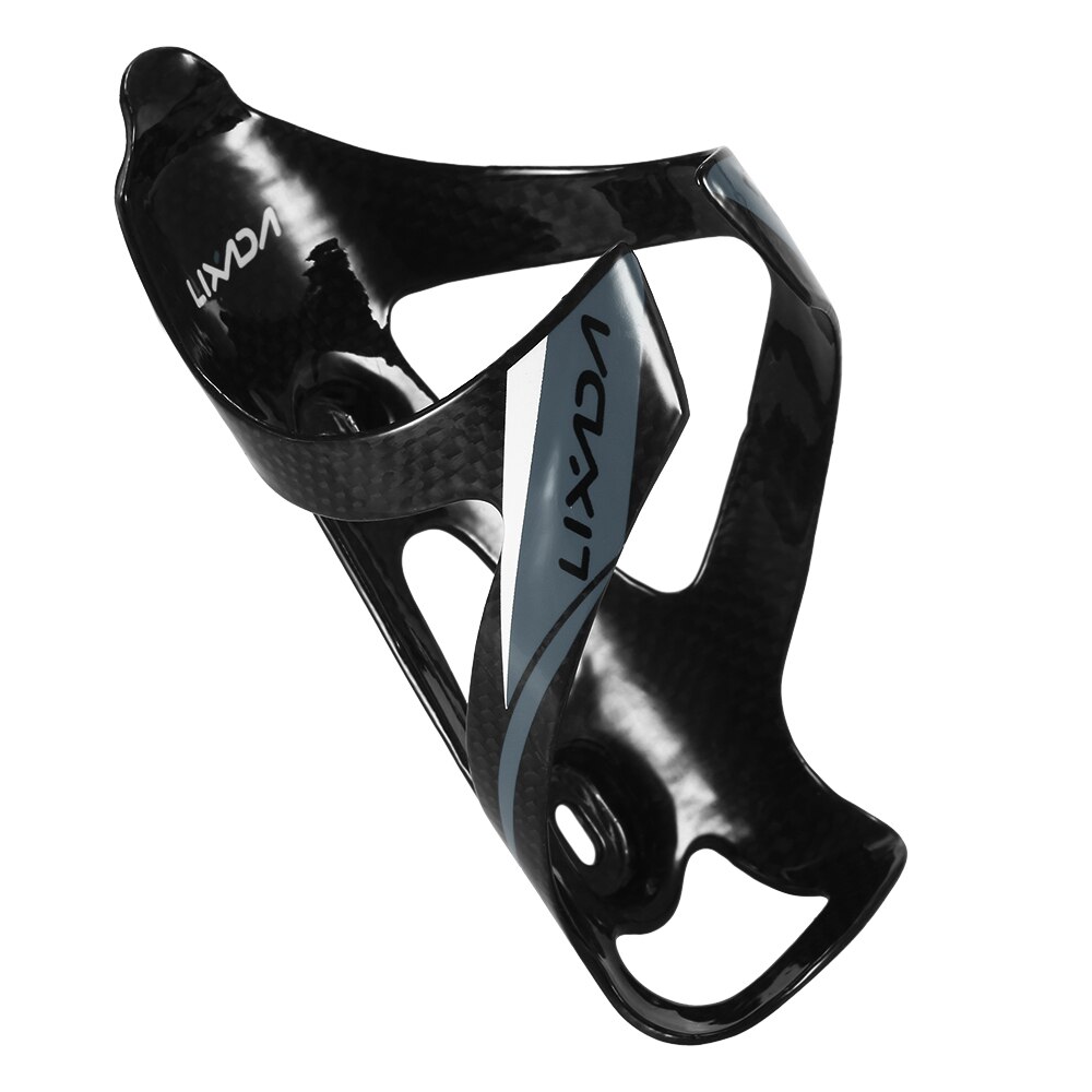 Lixada Super Licht Radfahren Carbon Faser Fahrrad Flasche Käfig Radfahren Wasser Flasche Halter bidonhouder carbon tasse halter für bike: Grey