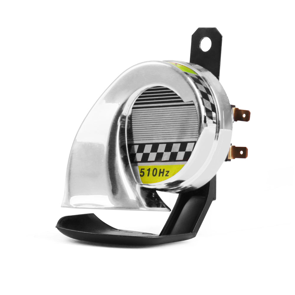 Universal 12V DC 130dB Snail Air Motorcycle Horn Siren Loud 510Hz for Car Truck Motorbike Waterproof: Silver