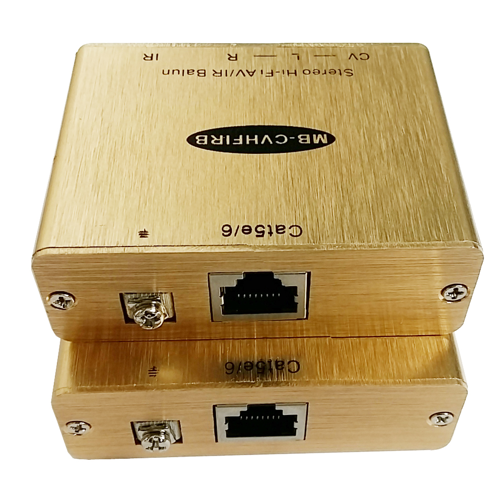 Analog Stereo AV Extender With IR RCA AV Audio and Video Transceiver over Cat5e/6