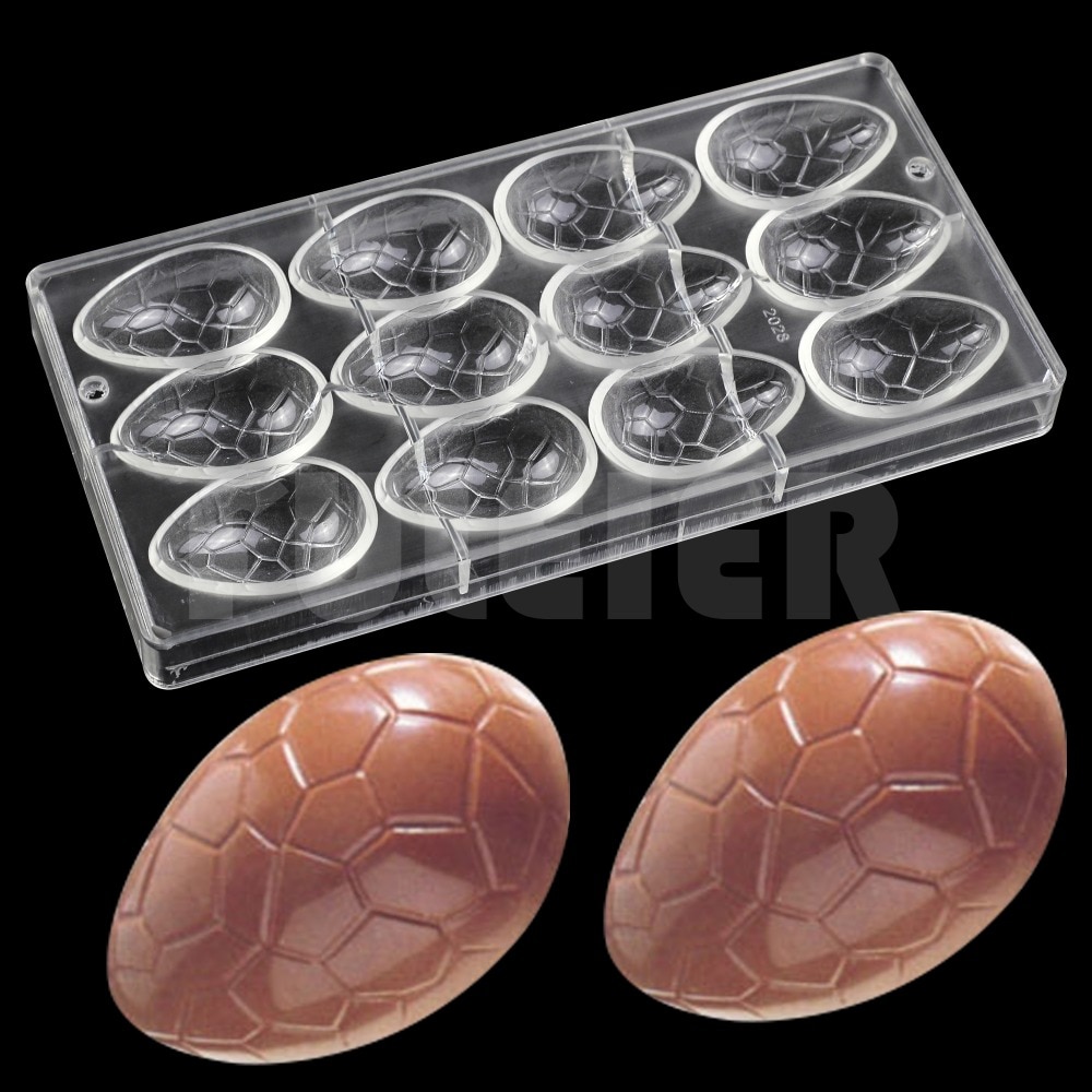Paaseieren vorm plastic chocolade mallen, luxe chocolade pudding maken polycarbonaat mold candy cake decoratie bakvorm
