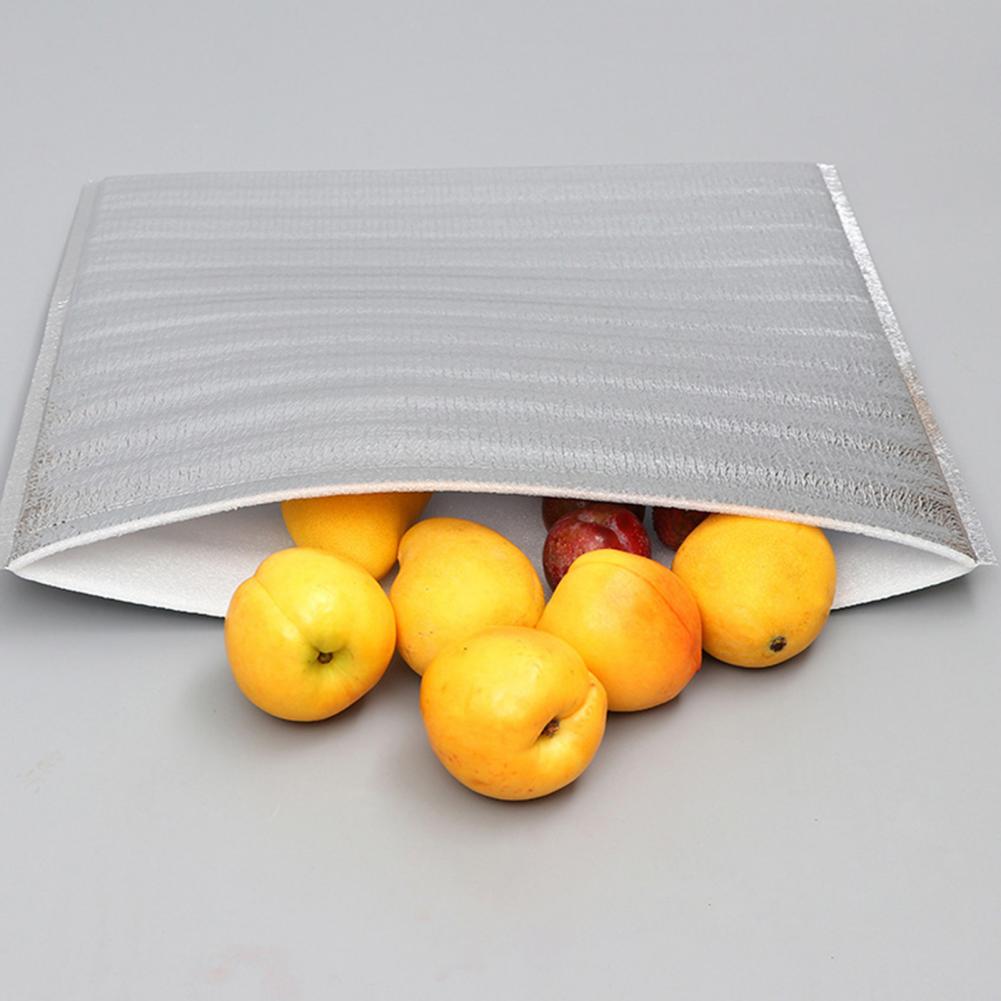 10Stck Aluminium Folie Lebensmittel Thermische Tasche Isolierte Mittagessen Kühltasche Falten Frische-halten Wärme Erhaltung Lebensmittel Lagerung Tasche