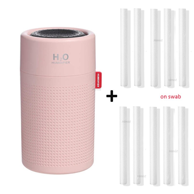 Grote Capaciteit 750 Ml Luchtbevochtiger Draadloze Ultrasone Usb Oplaadbare Aroma Diffuser Kleur Led Mist Maker Heel Humidificador: Pink and 10filter
