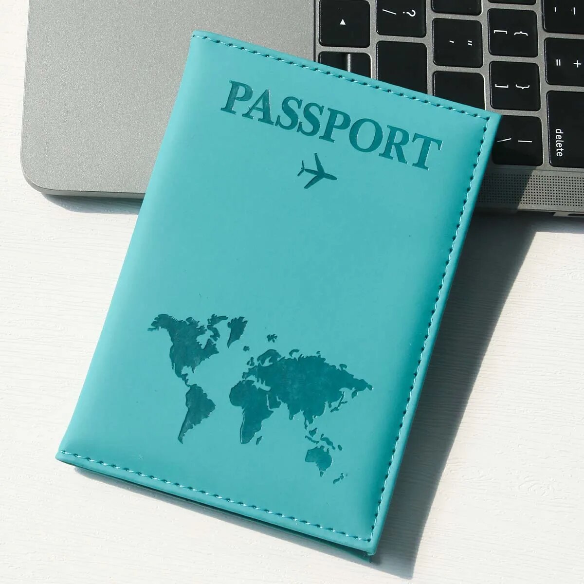 Passport Holder Map PU Passport Cover Travel Essential Cruise Must Have Passport Holders Slim and Portable for Travel: green