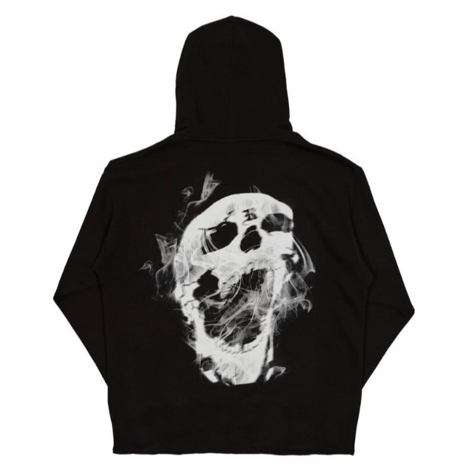 Revenge BLACK BONES HOODIE Skull smoke hooded sweatshirt Men's and women's hoodies Hip-hop style clothing