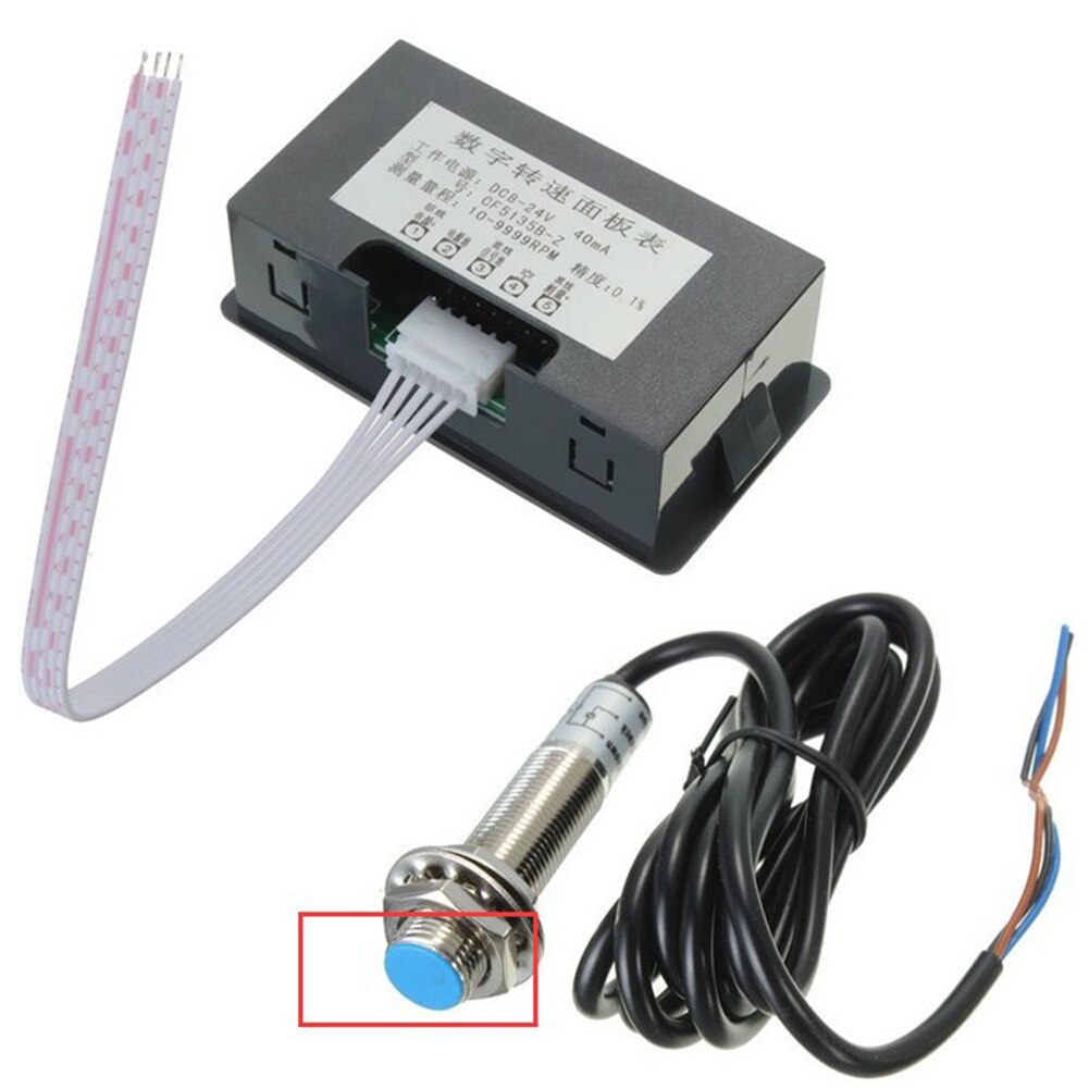 Duurzame spanning rpm snelheidsmeter met hall-schakelaar led toerenteller anti-interferentie industrie 4 digitale meting motorstroom