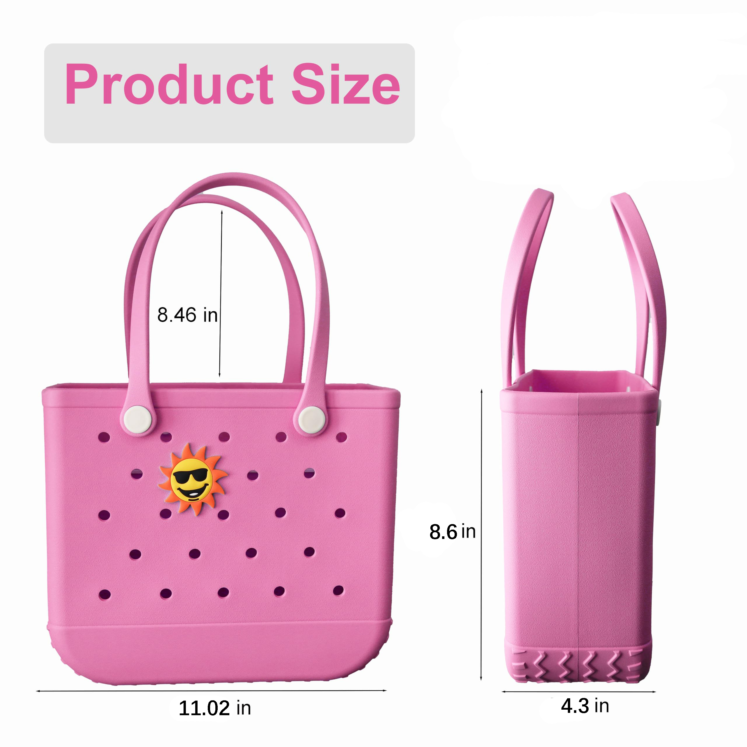 Pequeño bolso de playa, cesta de silicona con arena para niños, impermeable, lavable, a prueba de punta, duradero, abierto, para de Navidad
