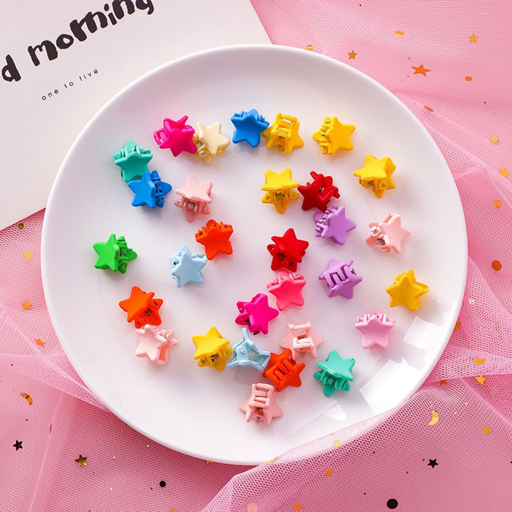 Conjunto de 30 Uds. De pinzas para el pelo en forma de estrella de colores caramelo para verano, pinzas para el pelo para mujeres, accesorios para el cabello