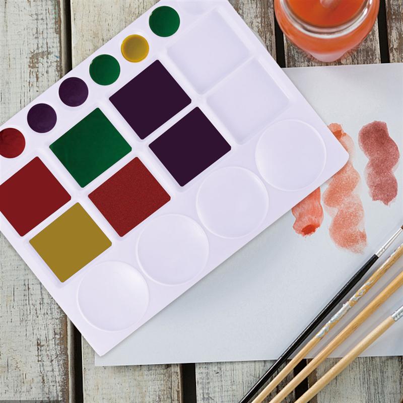 Practical Plastic Useful Orthogon Mixing Painting Tray Watercolor