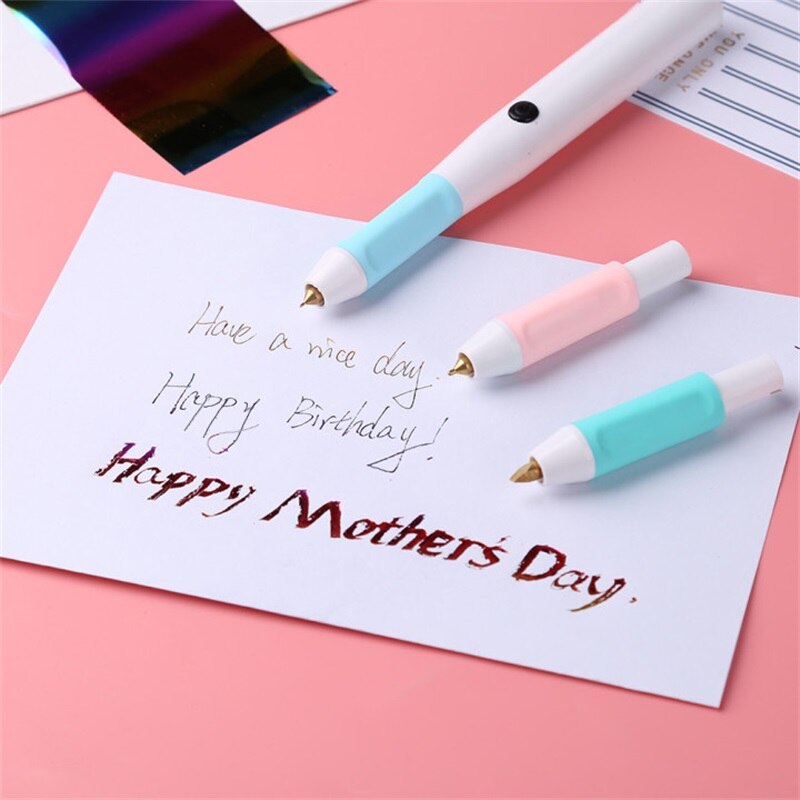 Pluma de estampado de lámina de calentamiento de cabeza intercambiable, da matices brillantes de escritura a mano, matices brillantes para tus proyectos, manualidades Diy