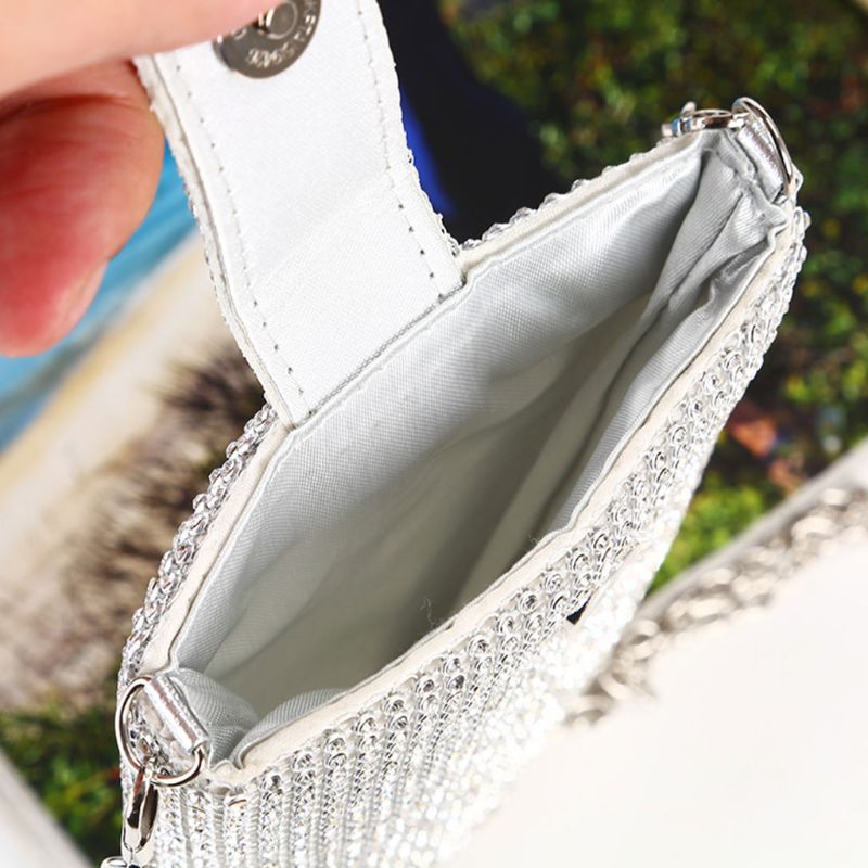 THINKTHENDO – sac à main de soirée, pochette pour femmes, petit sac à bandoulière pour téléphone portable, portefeuille