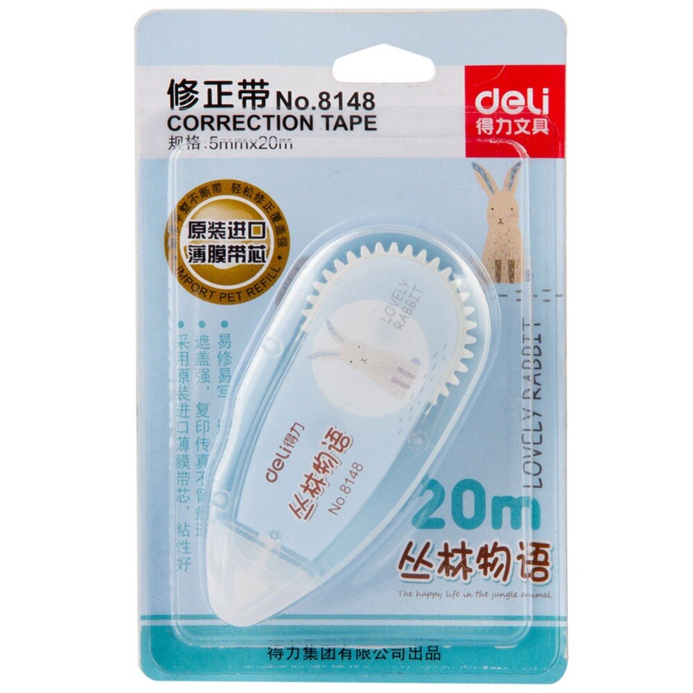 Deli Lapiz correcteur 20m distributeur ruban Kawaii ruban stylos école fournitures de bureau coréen papeterie nouveauté pour étudiant